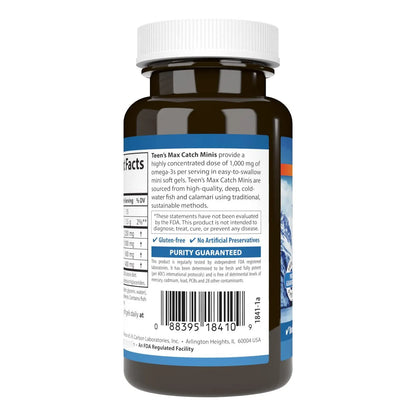 Capsulas Omega 3 1000 Mg Teens Max Catch Minis Salud Cerebral Y Vision 60 Unidades