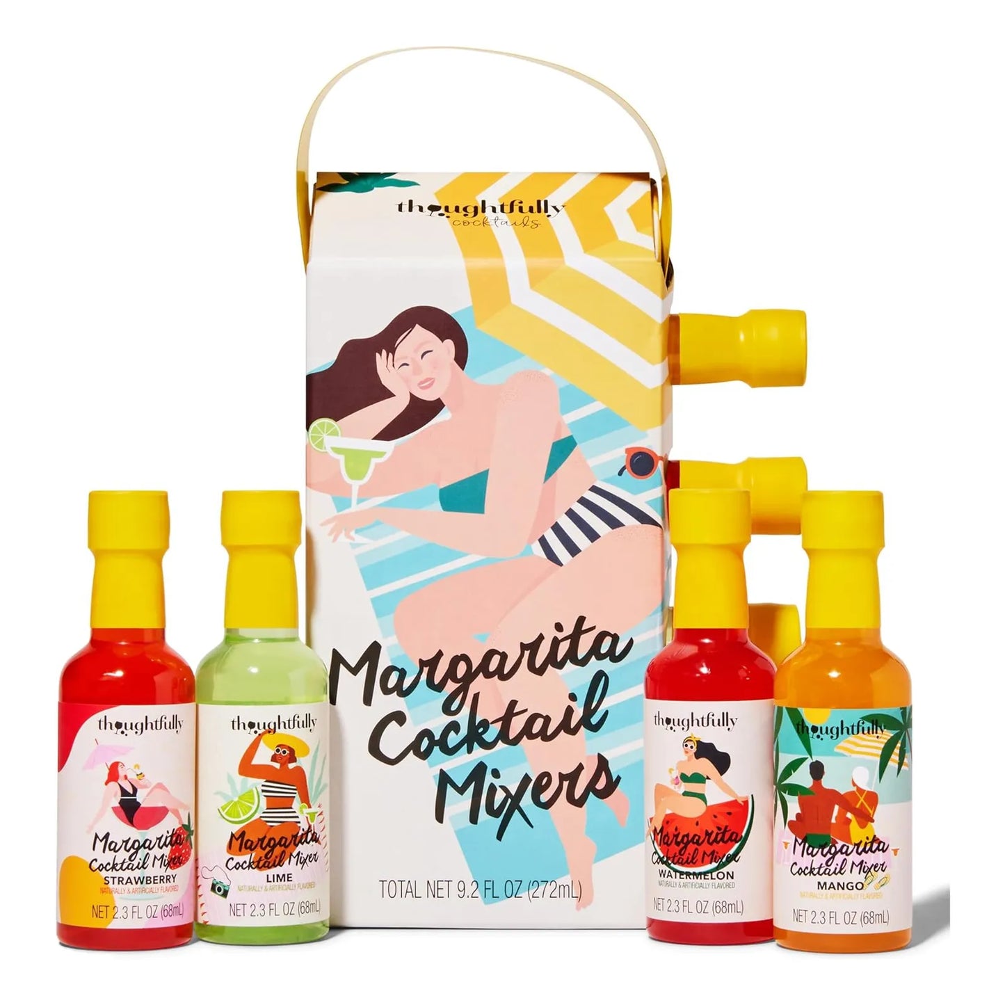 Juego Mezclador Margarita Sabores Naranja Fresa Mango Sandia Lima Listo Para Regalo