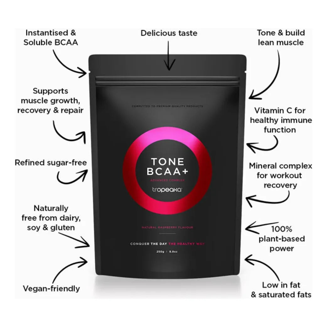 Tone BCAA+ Powder Polvo Energético Preentrenamiento Crecimiento Muscular Y Recuperación