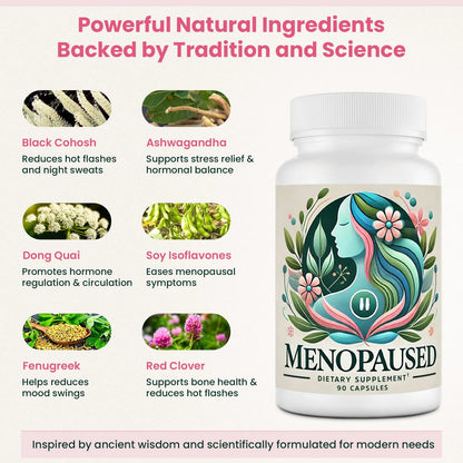 Suplemento Menopausia Alivia Sofocos Sudores Nocturnos Cambios De Humor Multisintoma Natural