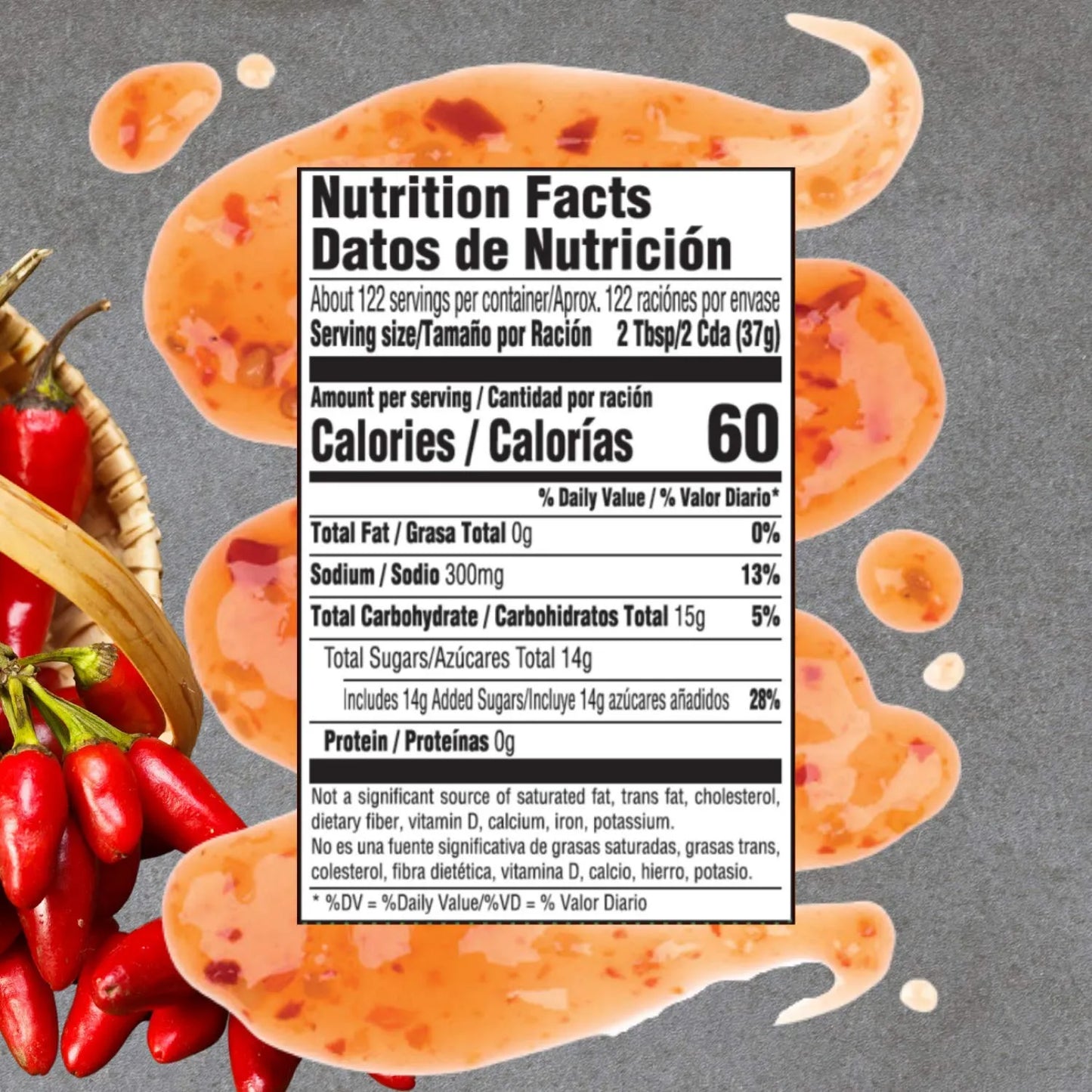 Salsa De Chile Dulce Importada Botella 3.78 Litros Sabores Unicos