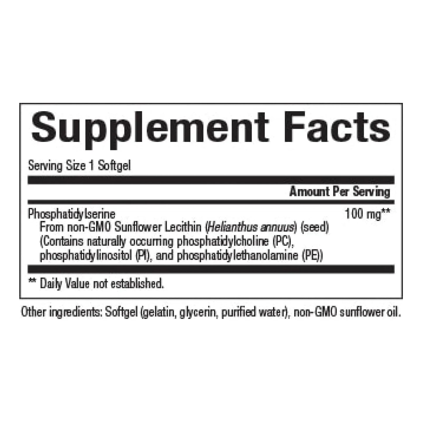 Fosfatidilserina Natural Para Memoria Concentracion Y Funcion Cerebral 120 Capsulas