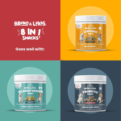Multivitaminas Para Perros 8 En 1 Con Glucosamina Y Omega Sabor Salmon
