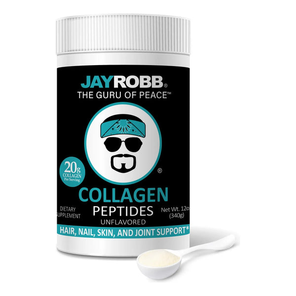 Jay Robb Péptidos De Colágeno Sin Sabor Polvo 12 Onzas Para Piel Cabello Uñas