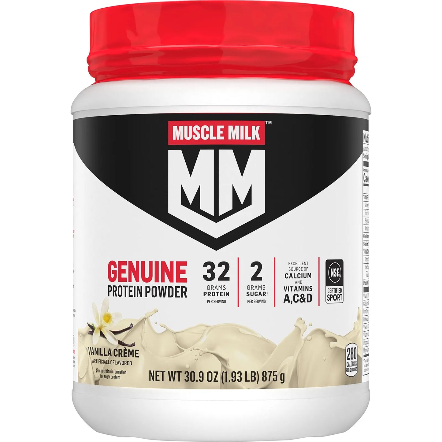 Proteina En Polvo Crema De Vainilla 875g 12 Porciones Certificada NSF