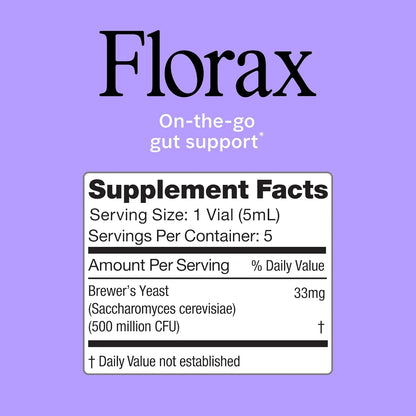 Florax Probiótico Líquido Soporte Intestinal Sabor Uva Vegano Sin Gluten
