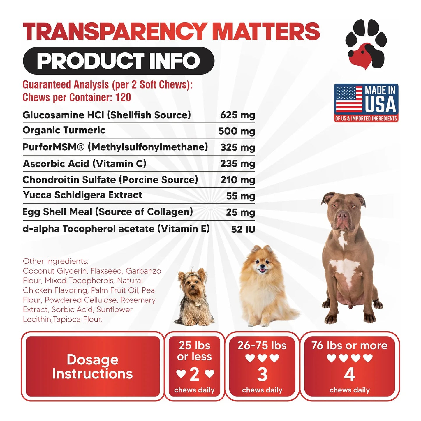 Masticables De Glucosamina Y Condroitina Para Perros Alivia Dolor Articular Y Mejora Movilidad