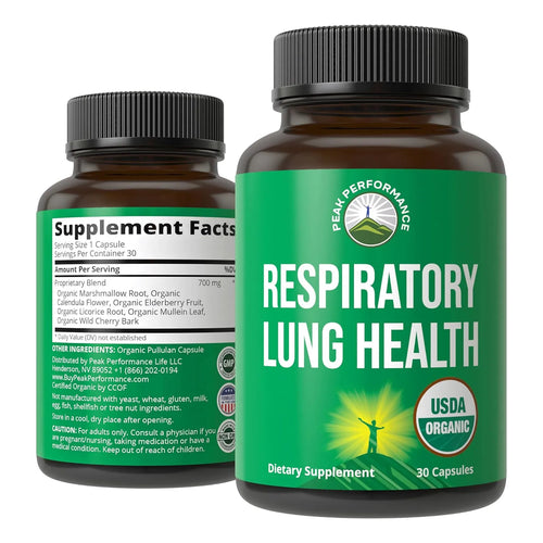 Suplemento Detox Pulmonar Orgánico 6 En 1 Limpieza Respiratoria Certificado USDA