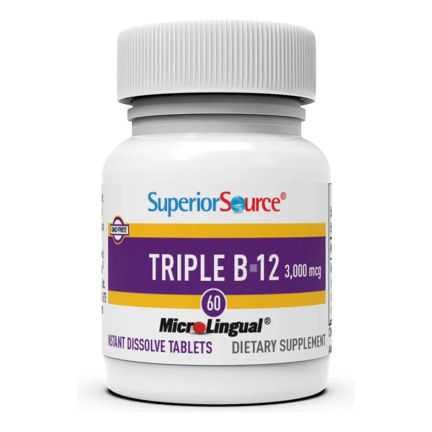 Tabletas Microlingües B12 3000 Mcg Superior Source Energía Instantánea