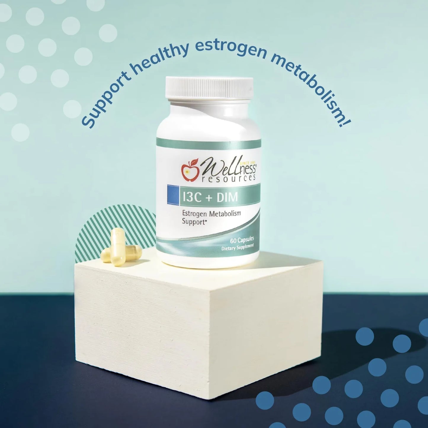 Capsulas I3C DIM 300mg 100mg Metabolismo Estrógenos Vegano Sin Gluten