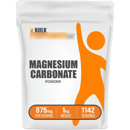 Polvo De Carbonato De Magnesio 1 Kg Suplemento Vegano Para Dormir Mejor Y Salud Cardiovascular