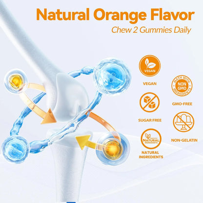 Gomitas Calcio Magnesio Zinc 1000 Mg Citrato D3 B12 Alta Absorcion Sabor Naranja Vegano