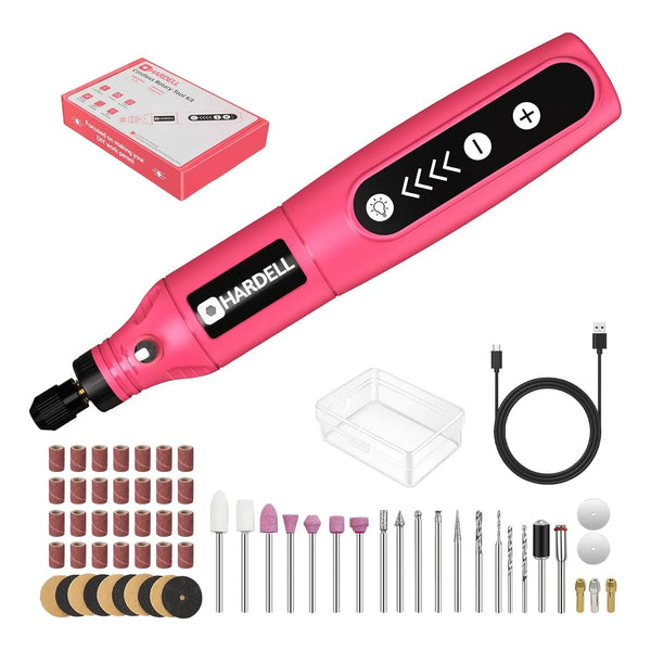 Kit De Herramientas Rotativas Multiusos 5 Velocidades 55 Piezas Inalámbrico Recargable