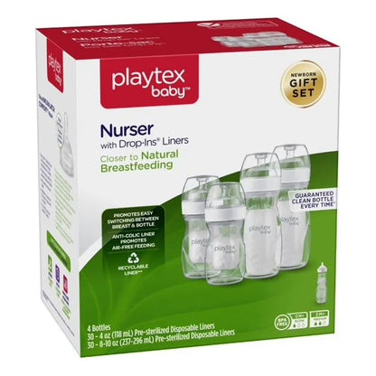 Playtex Botella De Lactancia Con Forro Desechable Set De Regalo Anticólicos