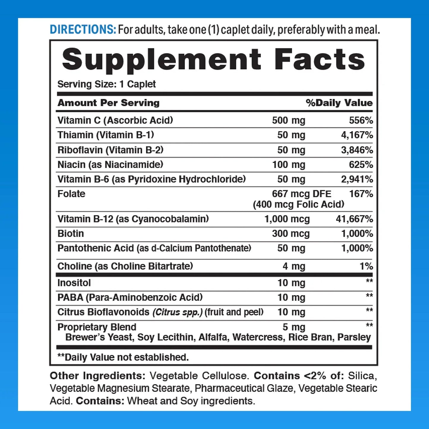 Complejo B Con Vitamina C 500 Mg Liberacion Prolongada 120 Comprimidos Vegetariano