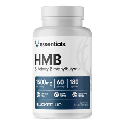 HMB 1500 Mg 60 Porciones 180 Cápsulas Esenciales Para Rendimiento Bucked Up