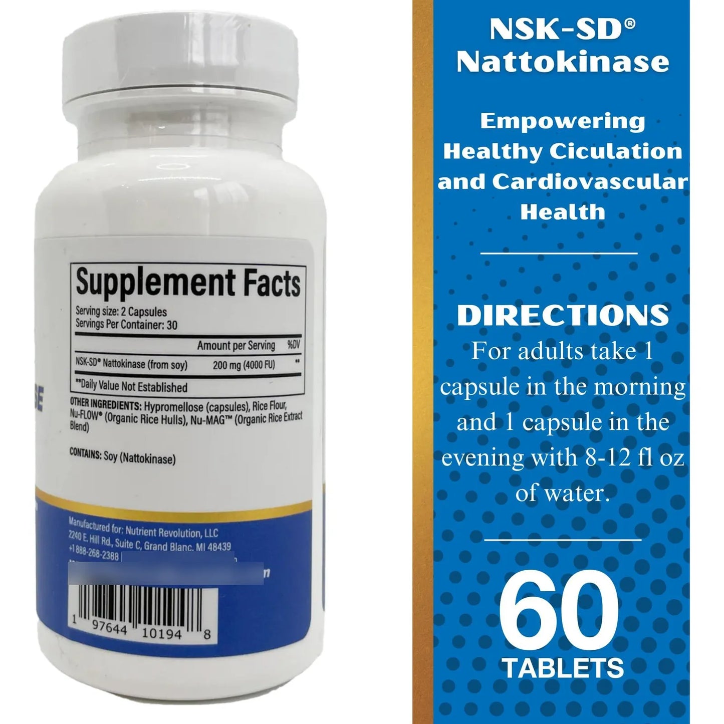 Nattoquinasa NSK SD 90 Capsulas 20000 FU Apoyo Cardiovascular