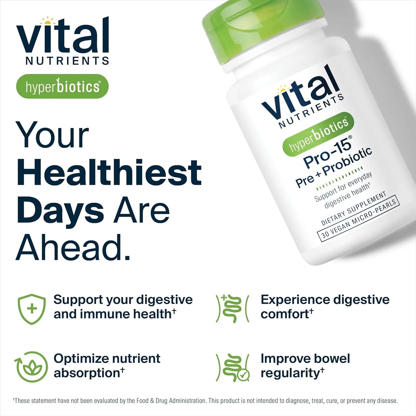 Probiótico 15 Cepas Hyperbiotics Vital Nutrients Apoyo Digestivo E Inmunológico