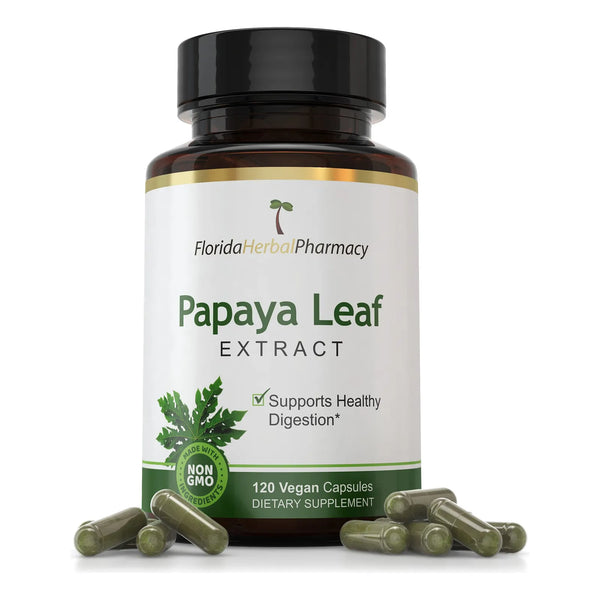 Cápsulas Extracto Hoja De Papaya 10 1 120 Unidades Digestión Natural
