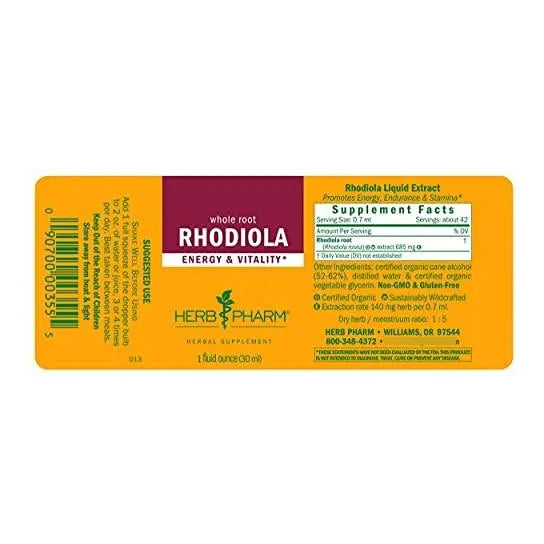 Extracto De Raíz De Rodiola Orgánico Para Energía Y Resistencia 1 Onza