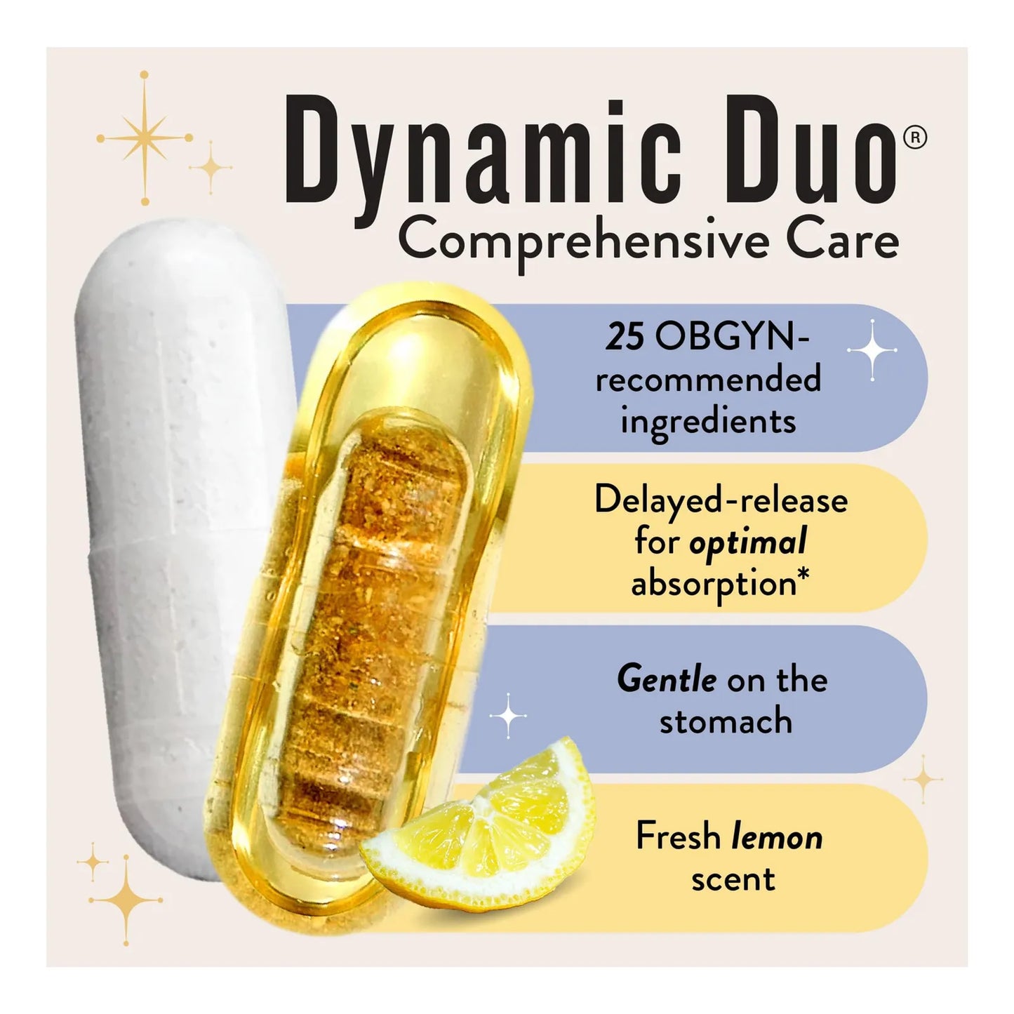 Dynamic Duo Vitaminas Prenatales 2 En 1 Con DHA Y Folato Metilado Para Mujeres Embarazadas