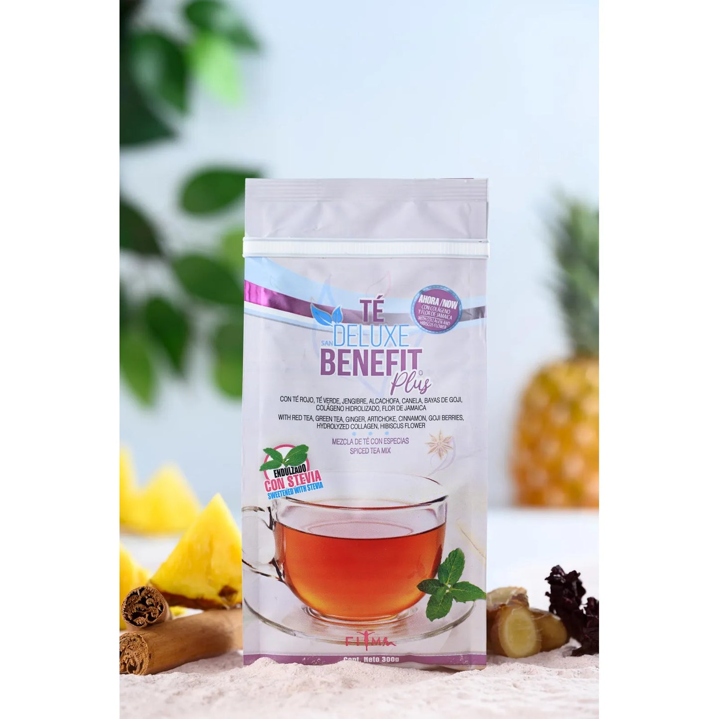 Benefit Plus Té Verde Y Rojo Con Hibisco Y Manzana 60 Porciones