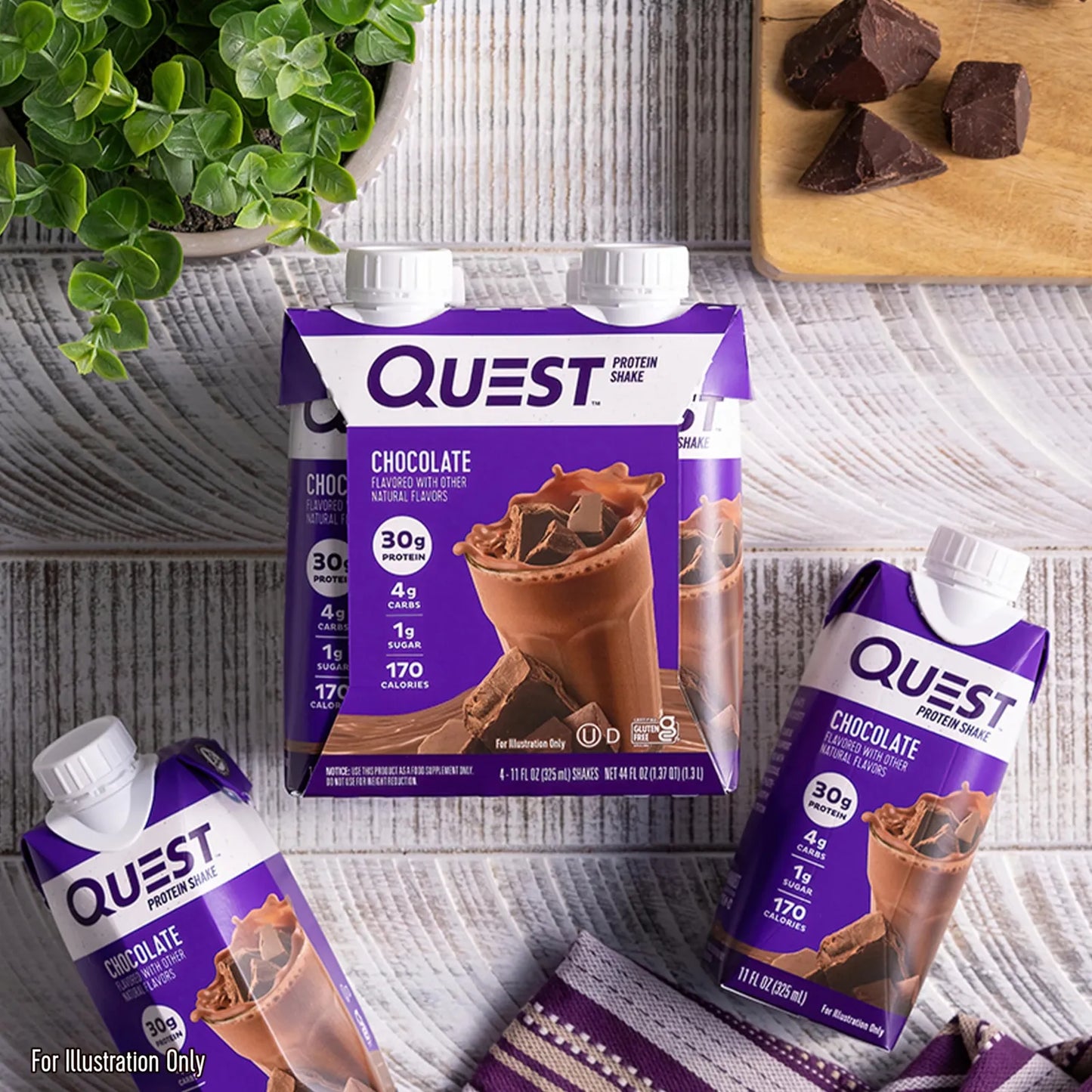 Batido De Proteína Chocolate Quest Listo Para Beber Alto En Proteína Bajo En Carbos
