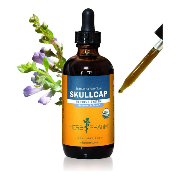 Extracto Liquido Organico De Skullcap Apoyo Sistema Nervioso 4 Onzas