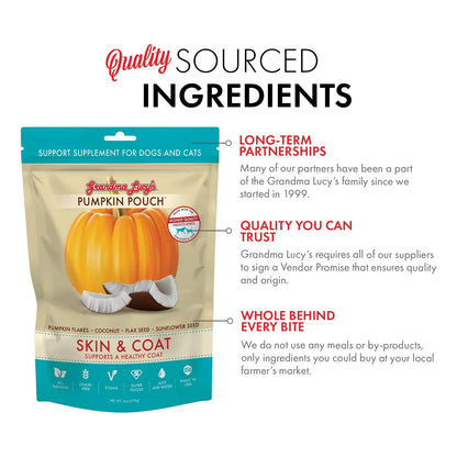 Snack Natural Piel Y Pelaje Calabaza 170g Para Perros Y Gatos