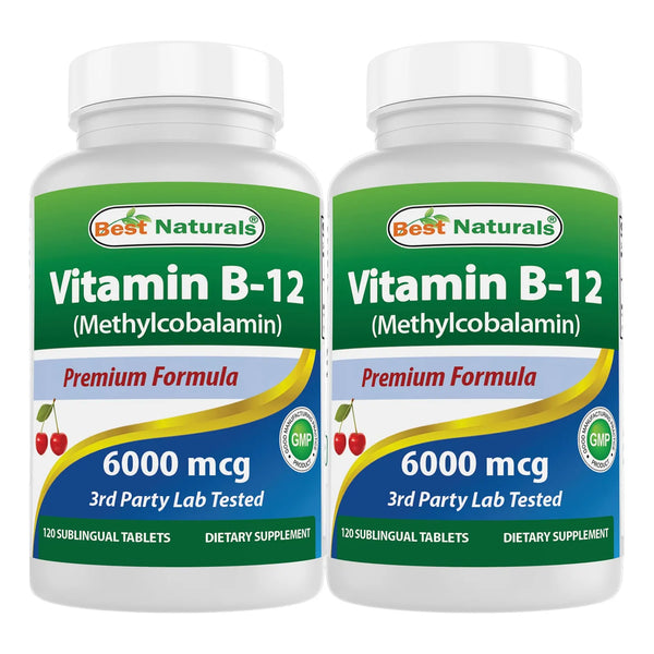 Vitamina B12 Metilcobalamina 6000 Mcg 120 Comprimidos Sublinguales Energia Y Memoria