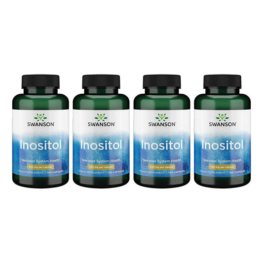 Inositol 650mg 100 Capsulas Paquete X4 Apoyo Hormonal Y Bienestar