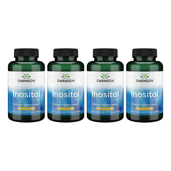 Inositol 650mg 100 Capsulas Paquete X4 Apoyo Hormonal Y Bienestar