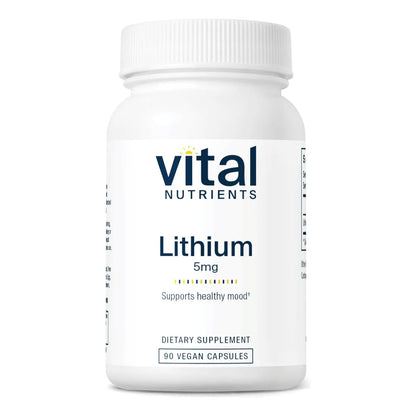 Orotato De Litio 5 Mg Capsulas Suplemento Memoria Comportamiento Vegano