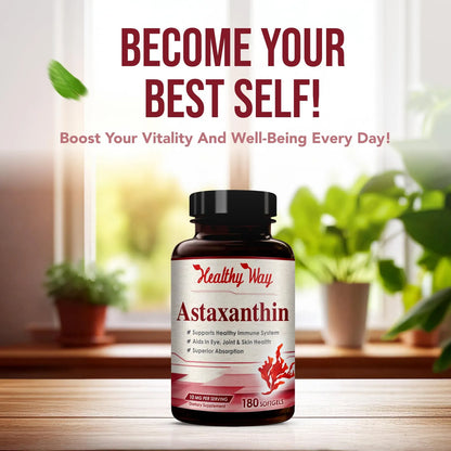 Astaxantina 10mg 180 Capsulas Antioxidante Poderoso Piel Y Vision