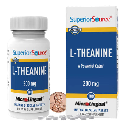 L Teanina 200 Mg Tabletas Microlingües Relajación Y Sueño Profundo 100 Unidades
