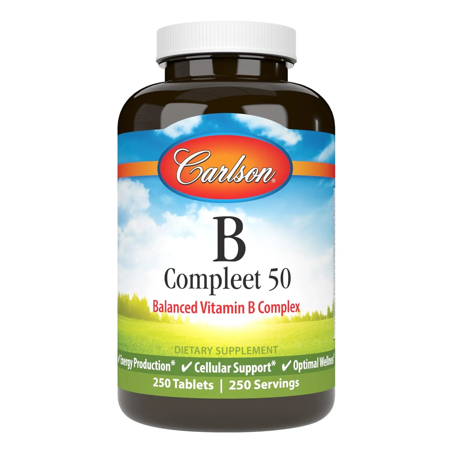 Complejo Equilibrado Vitamina B 250 Tabletas Energía Salud Nerviosa
