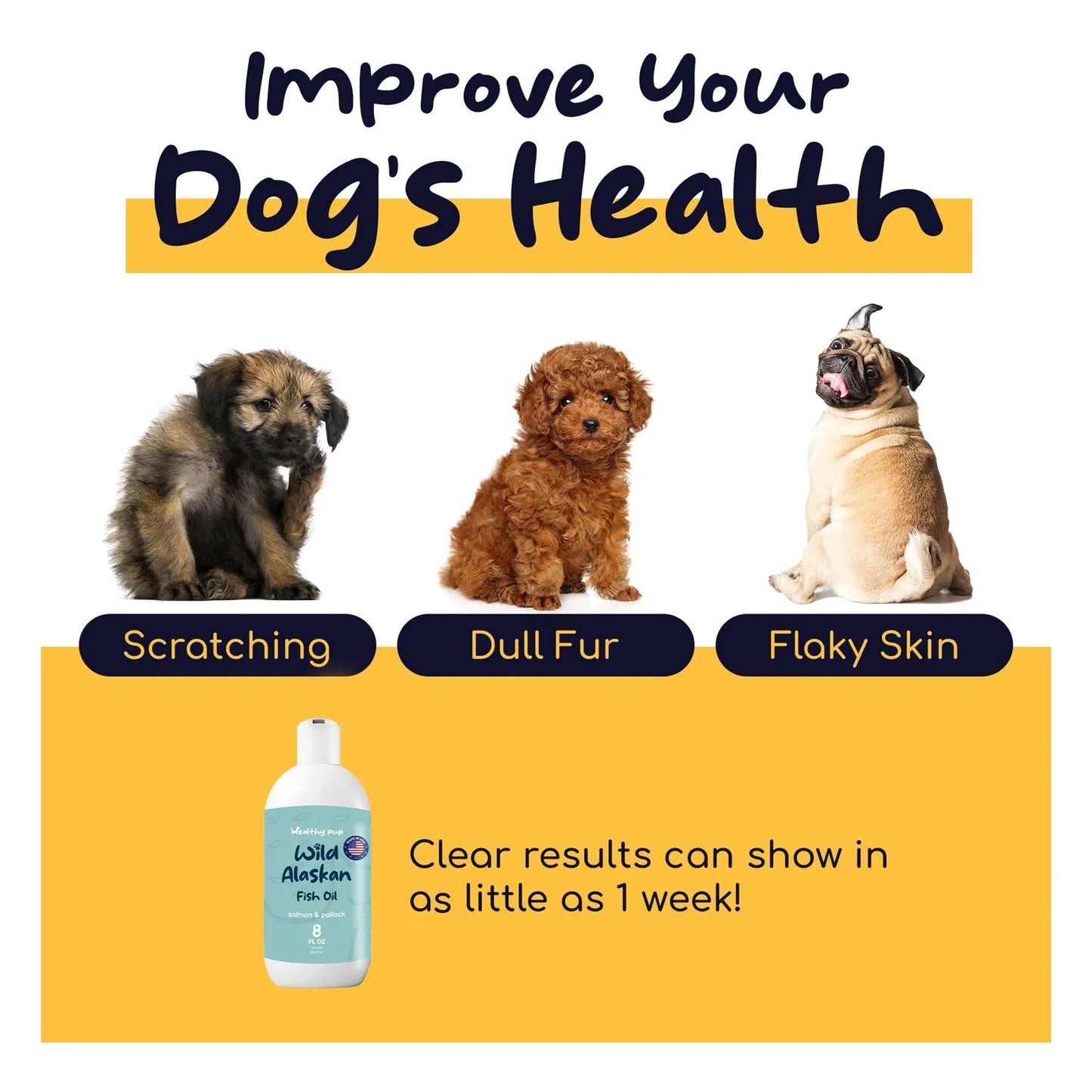 Aceite De Salmón Salvaje De Alaska Para Perros Con Abadejo 8 Oz Omega 3 EPA DHA