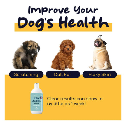 Aceite De Salmón Salvaje De Alaska Para Perros Con Abadejo 8 Oz Omega 3 EPA DHA