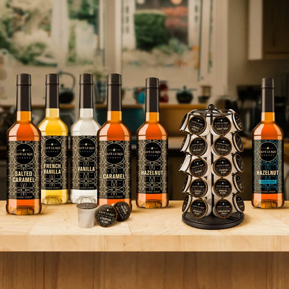 Café Le Rou Jarabe De Café Variado Paquete De 5 Sabores Premium 25.4 Onzas