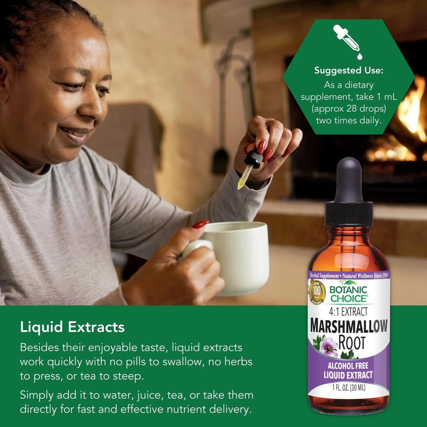 Extracto Liquido De Raiz De Malvavisco 30Ml Soporte Respiratorio Natural