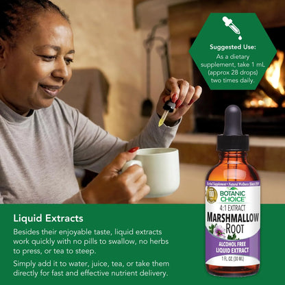 Extracto Liquido De Raiz De Malvavisco 30Ml Soporte Respiratorio Natural