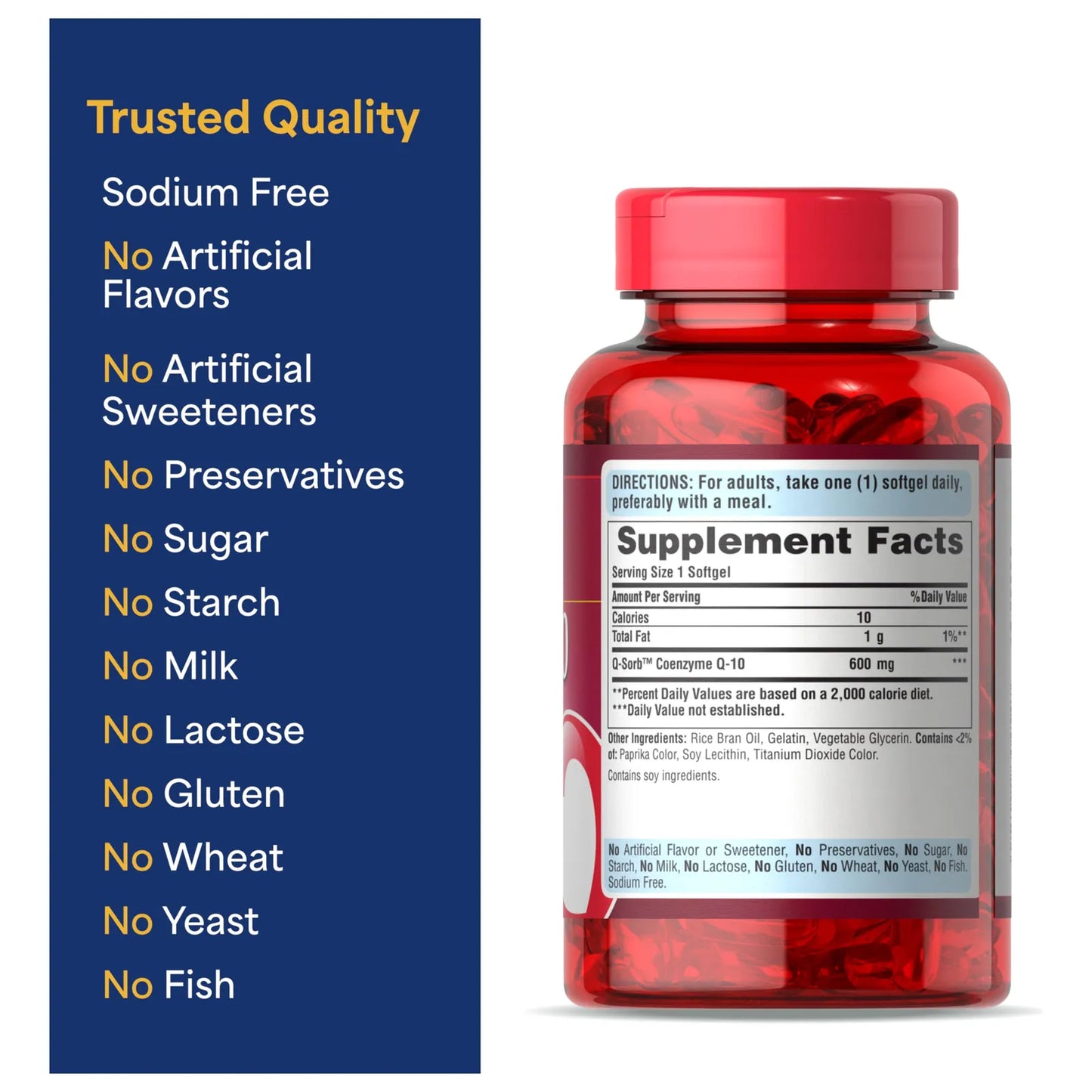 Puritans Pride Q Sorb Coq10 600mg Capsulas Blandas Salud Corazon Energia
