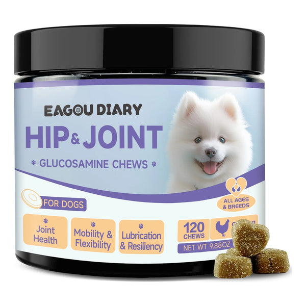 Glucosamina Masticable Para Perros Con Cúrcuma Omega 3 Y Lec