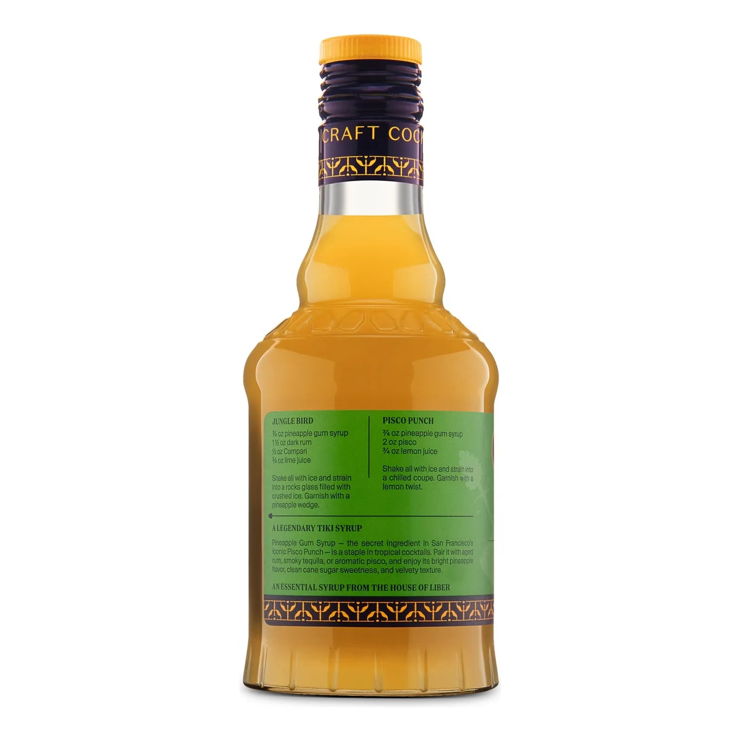 Jarabe De Goma De Piña 360 Ml Premium Para Cócteles Y Postres