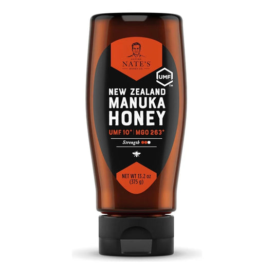 Miel Manuka Cruda De Nueva Zelanda MGO 263 UMF 10+ 375g Botella Exprimible