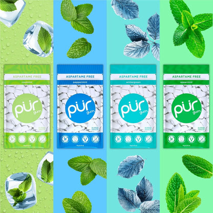 Chicles Pur 100 Xilitol Veganos Sin Azucar 55 Unidades Surtidas
