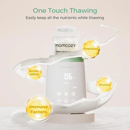 Calentador De Biberones Momcozy Rápido Con Temporizador Y Apagado Automático