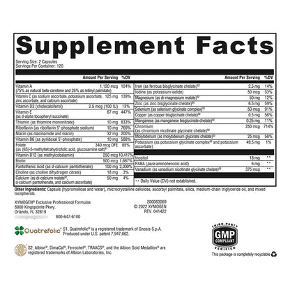 Multivitaminico Multimineral Con Hierro Y Cobre Para Energia Y Bienestar Xymogen