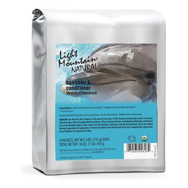 Tinte Cálido Cabello Castaño Henna Orgánica Sin Químicos Light Mountain