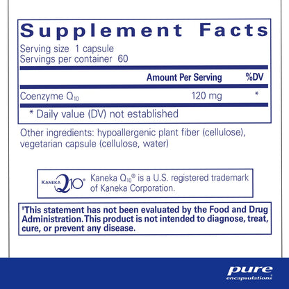 Coenzima Q10 120 Mg Suplemento Para Salud Cardíaca Energía Y Antioxidantes